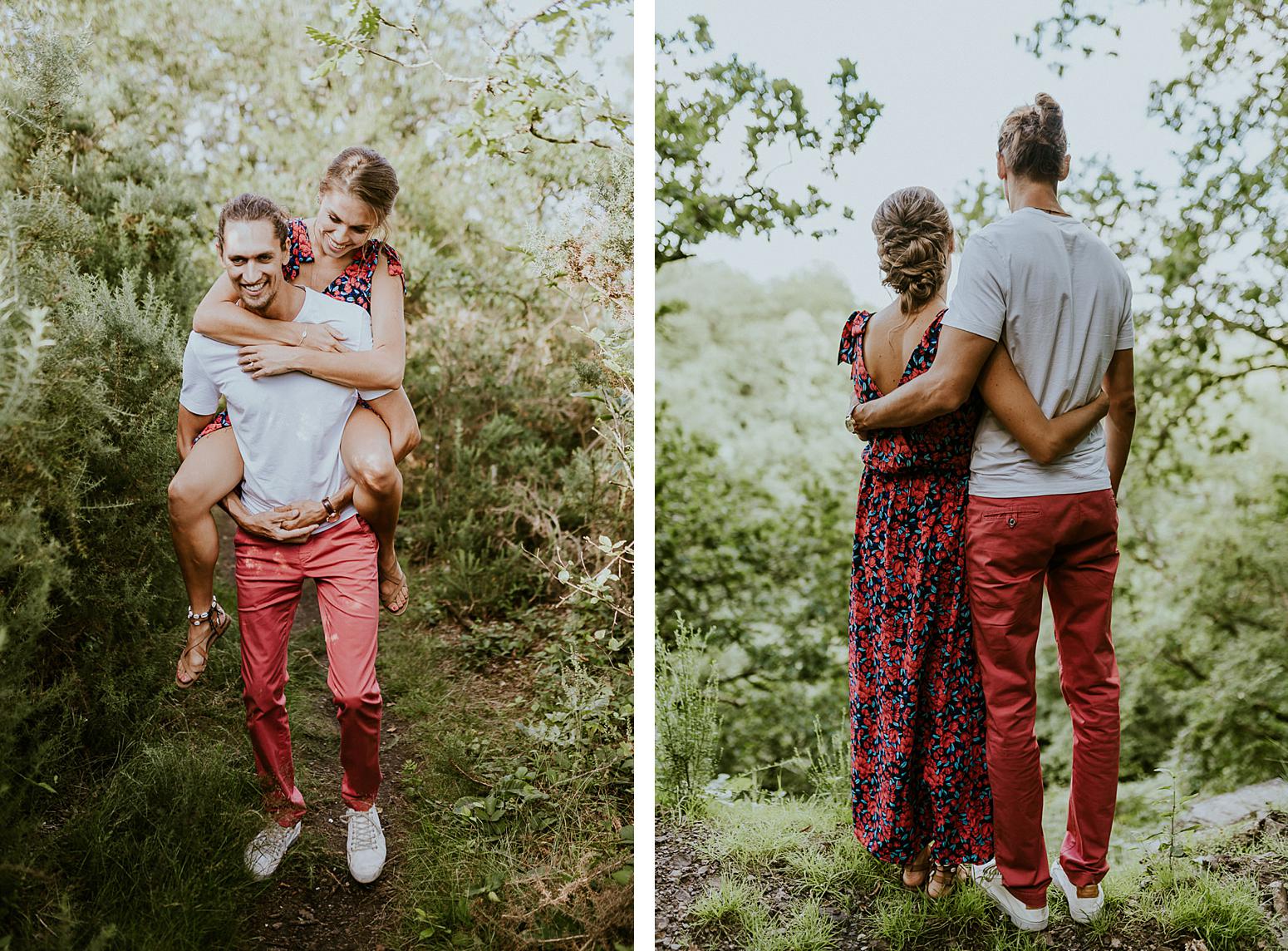 monter sur le dos de son amoureux pendant la séance