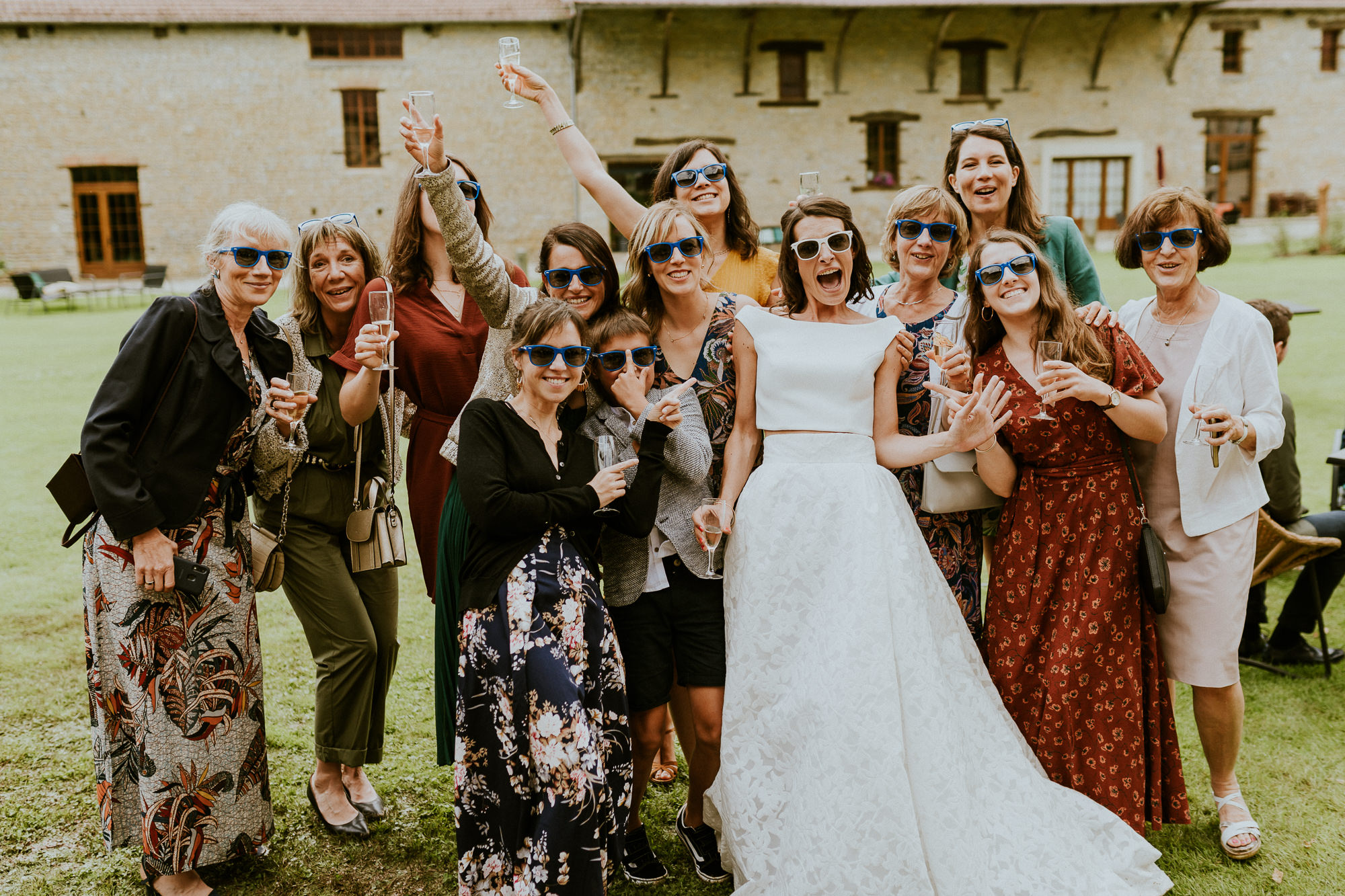 mariage photo de groupe fun