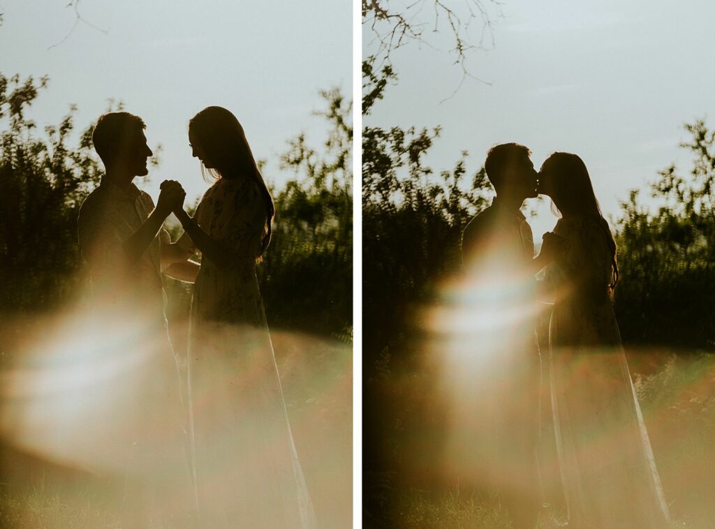 un baiser à contre jour